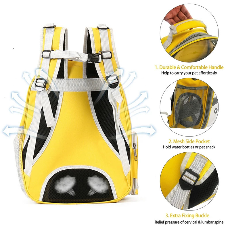 Cat Pet s Dog pet backpacks portable transparent space capsules Soft Side Backpack Travel Bags Outgoing cat supplies 250603