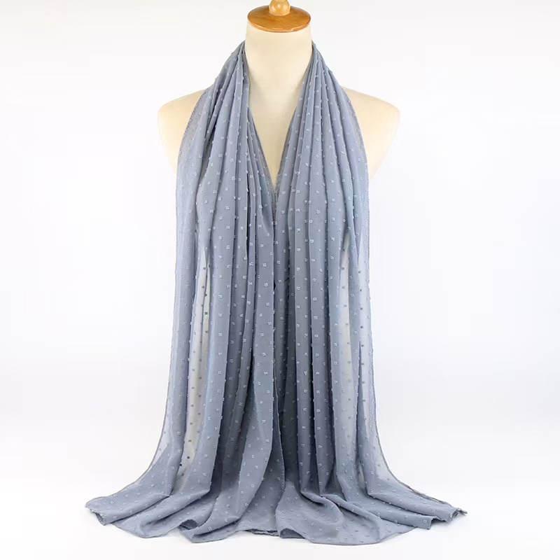 T902 new hot sale Malaysia Indonesia long scarf flocking ball thick scarf