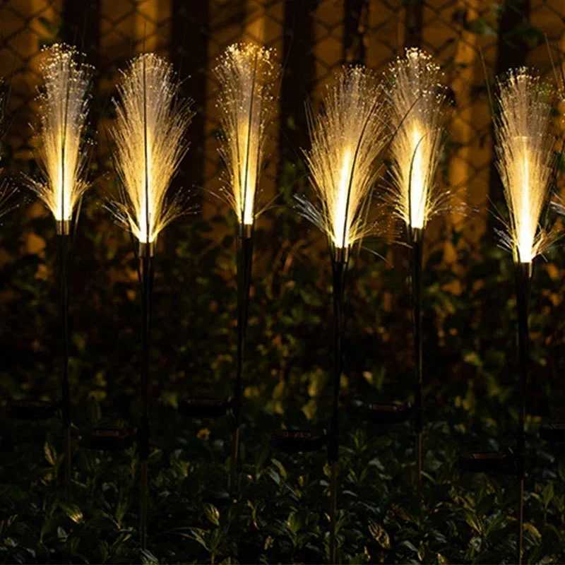 LED Solar Garden Reed Lamp Outdoor Waterproof Lawn Light Yard Christmas Decoration Path Lighting Decor Solar Power Light XJ250606