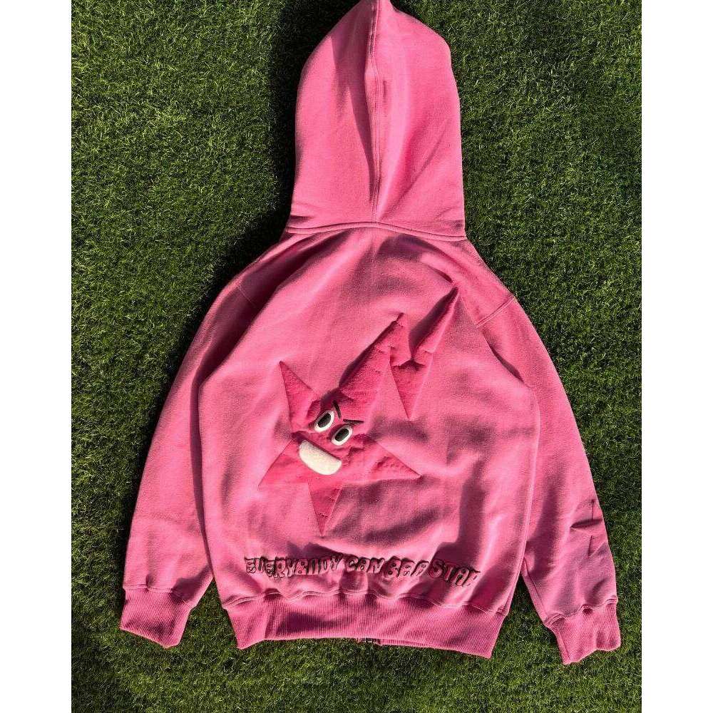 Y2K Street New Fashion Oversized Foam Letter Printed Zipper Cardigan Women Haruku Retro Gothic College Casual Joker Sweatshirt