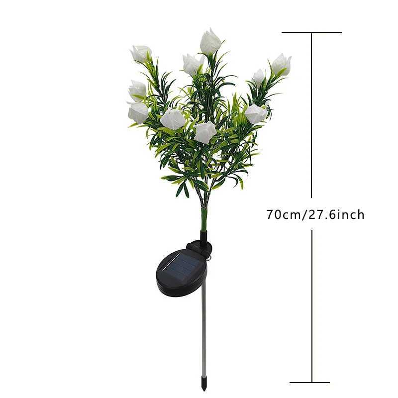 Gardenia Solar Simulation Flower Garden Light Outdoor IP65 Waterproof LED Decoration for Courtyard LawnXJ250606