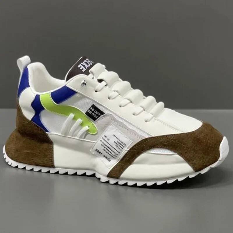 Ddmyoutdoor Man Sneakers Summer Mesh Moccasins Lace Up Leather Sports Four Seasons Casual Running Shoes Men S Comfortable Forrest Gump Shoe Outdoor Sh