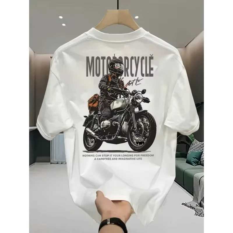 25 Summer Minimst High Print Motorcycle Sports T-Shirt Harajuku High Strt Clothing Men Women Short Slve O Neck Cotton T X250607