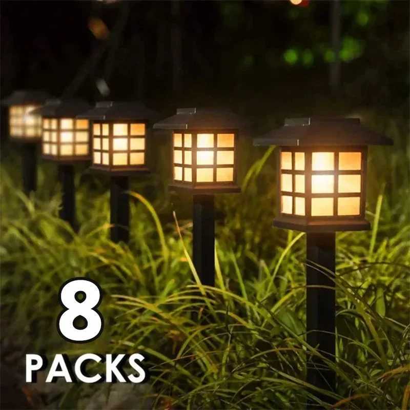 2/4/6/8Pcs Solar LED Pathway Lights Outdoor Waterproof Walkway Garden Decor Street Lamp for Landscape Yard Patio Driveway W250607