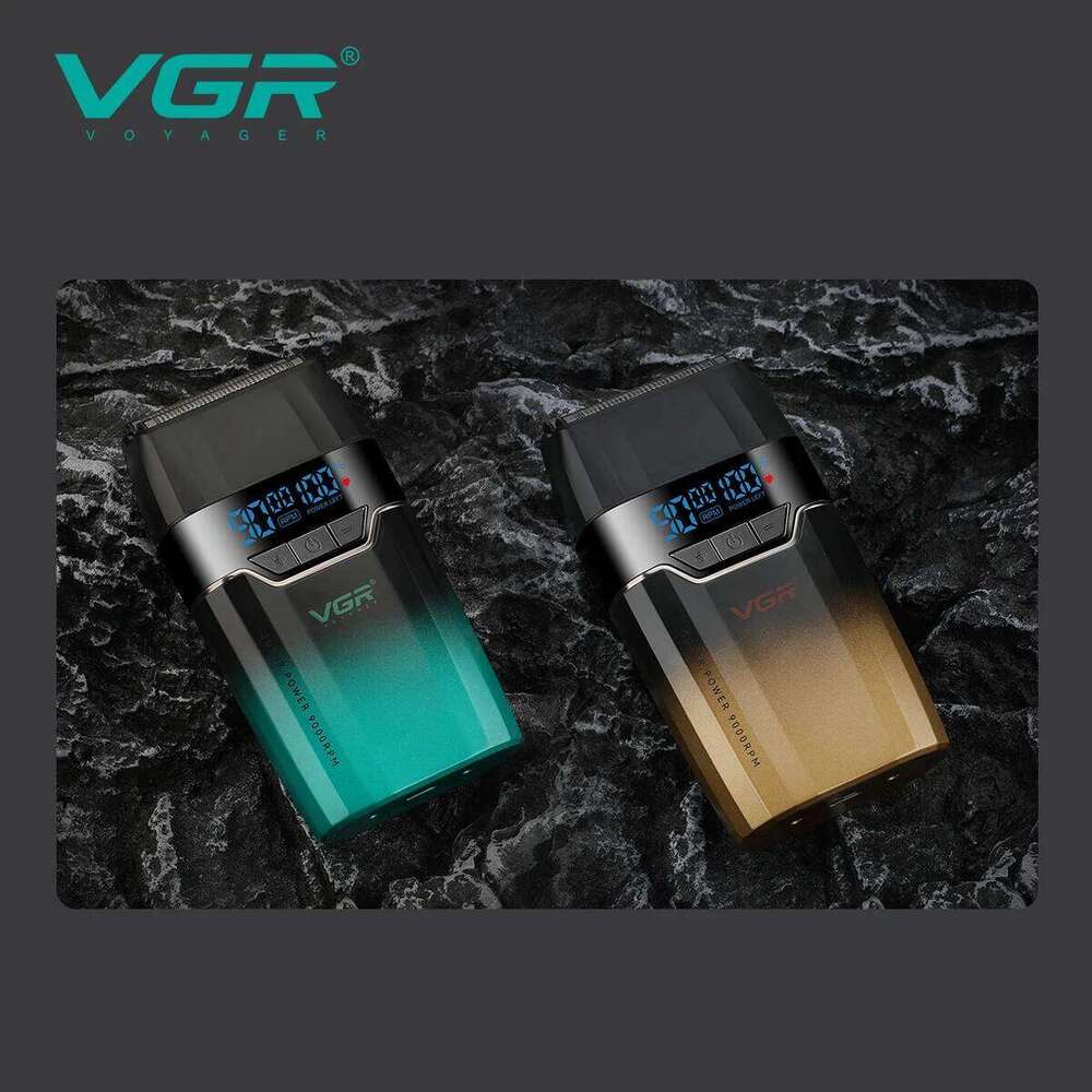 VGR Electric Beard Trimmer 9000 RPM Professional Shaving Hine LED Reciprocating Razor Portable Shaver Man V-308
