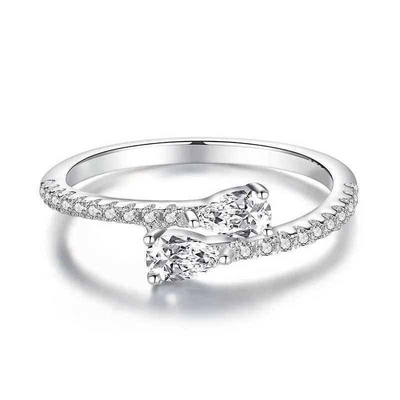 925 Sterling Silver Bright Zirconia Finger Ring Female Accessories Engagement Ceremony Fashion Dainty Chic Jewelry Gifts XJ250606