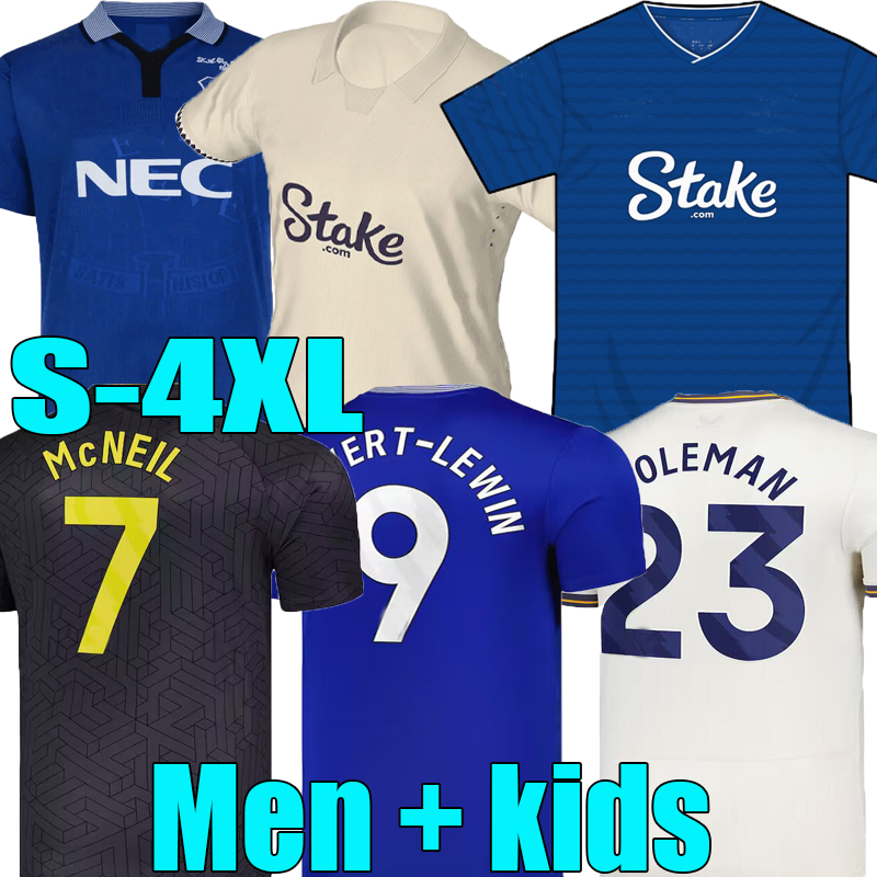 3XL 4XL 24 25 26 1995 retro HOME away THIRD McNEIL CALVERT-LEWIN HARRISON Soccer Jersey 2025 2026 BETO DOUCOURE COLEMAN Men kids kit Football Shirts