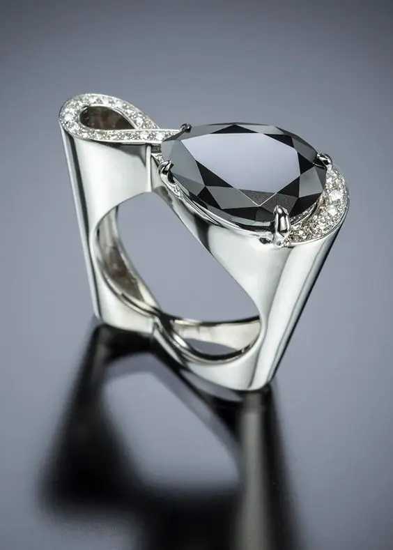 Unique Style Female Brand Big Finger Ring Luxury Silver Rose Gold Color Engagement Ring Vintage Wedding Rings For Women W250606