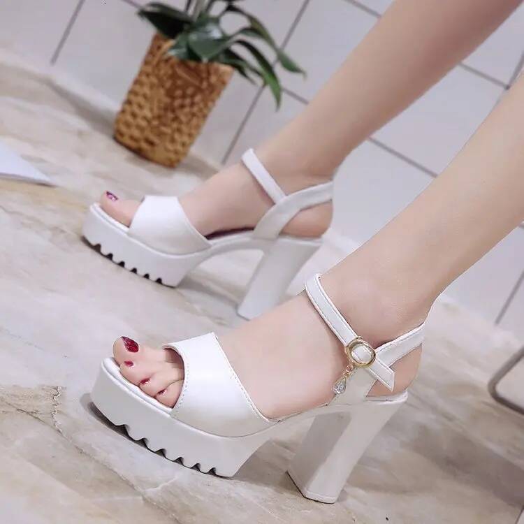 Ddmyoutdoor Fish Mouth Wedges Buckle Slope Women Shoes Woman Platform Sandals High Heels Outdoor Shoes