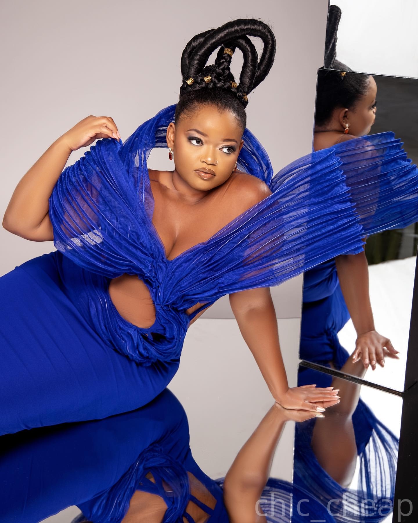 Royal Blue Mermaid Prom Dresses 2025 Satin Stylish Sheer Neck Evening Formal Party Second Birthday Engagement Gowns Plus Size Dress For Special Occasi