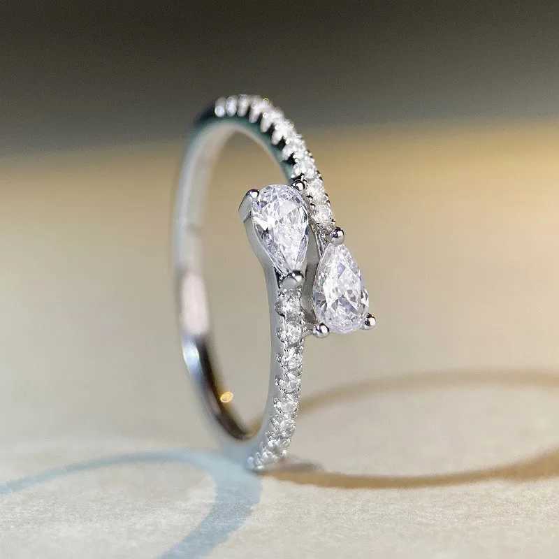 925 Sterling Silver Bright Zirconia Finger Ring Female Accessories Engagement Ceremony Fashion Dainty Chic Jewelry Gifts XJ250606