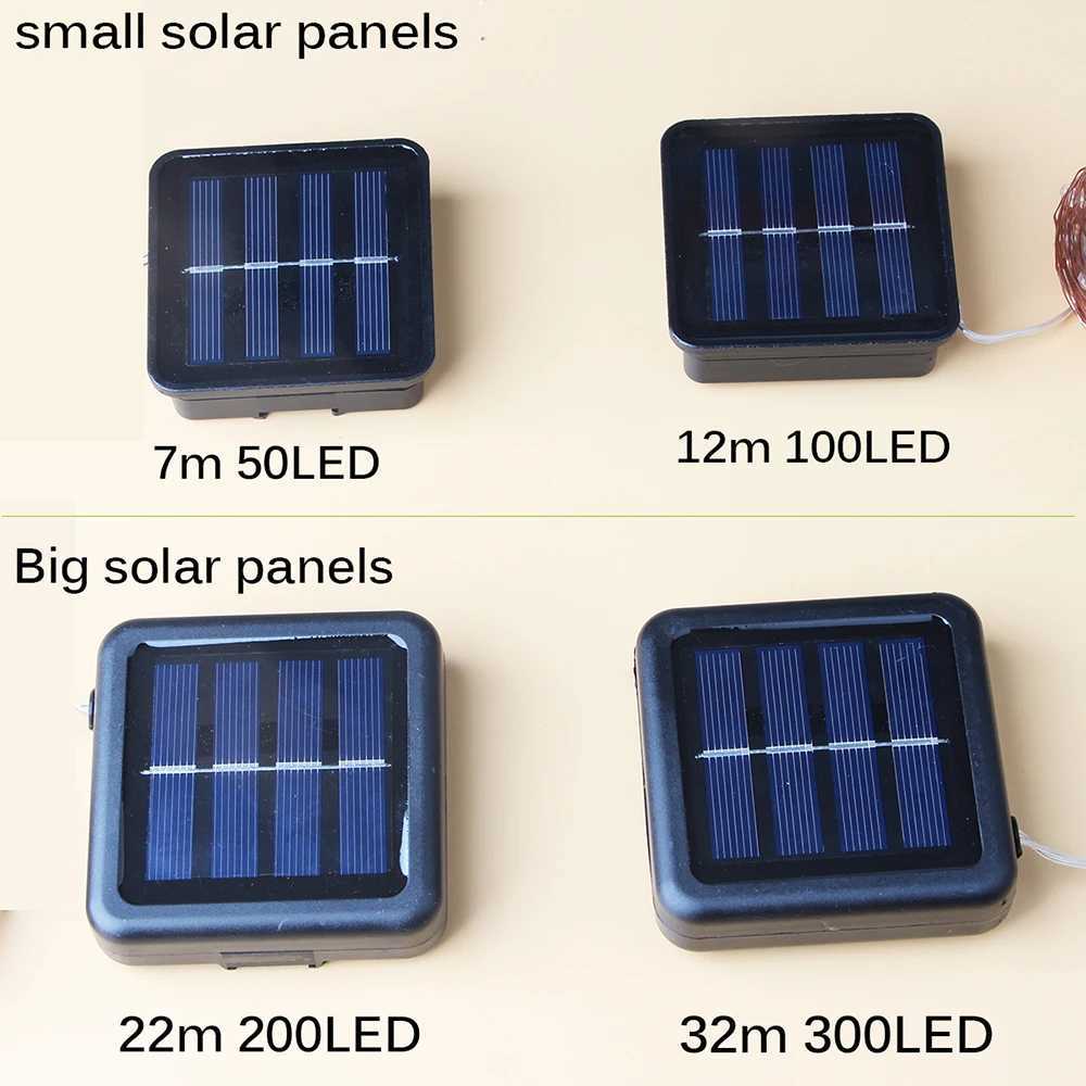 LED Fairy String Lights Waterproof Outdoor Garland Solar Power Holiday Christmas Lamp For Garden Party Tree Decoration XJ250606