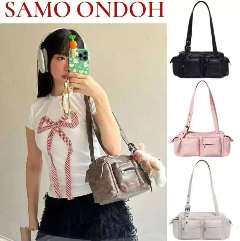 South Korean SAMO ONDOH Hong Eun-Chae's Motorcycle Samoondoh Song Yuqi's Same Shoulder Bag Under The Arm