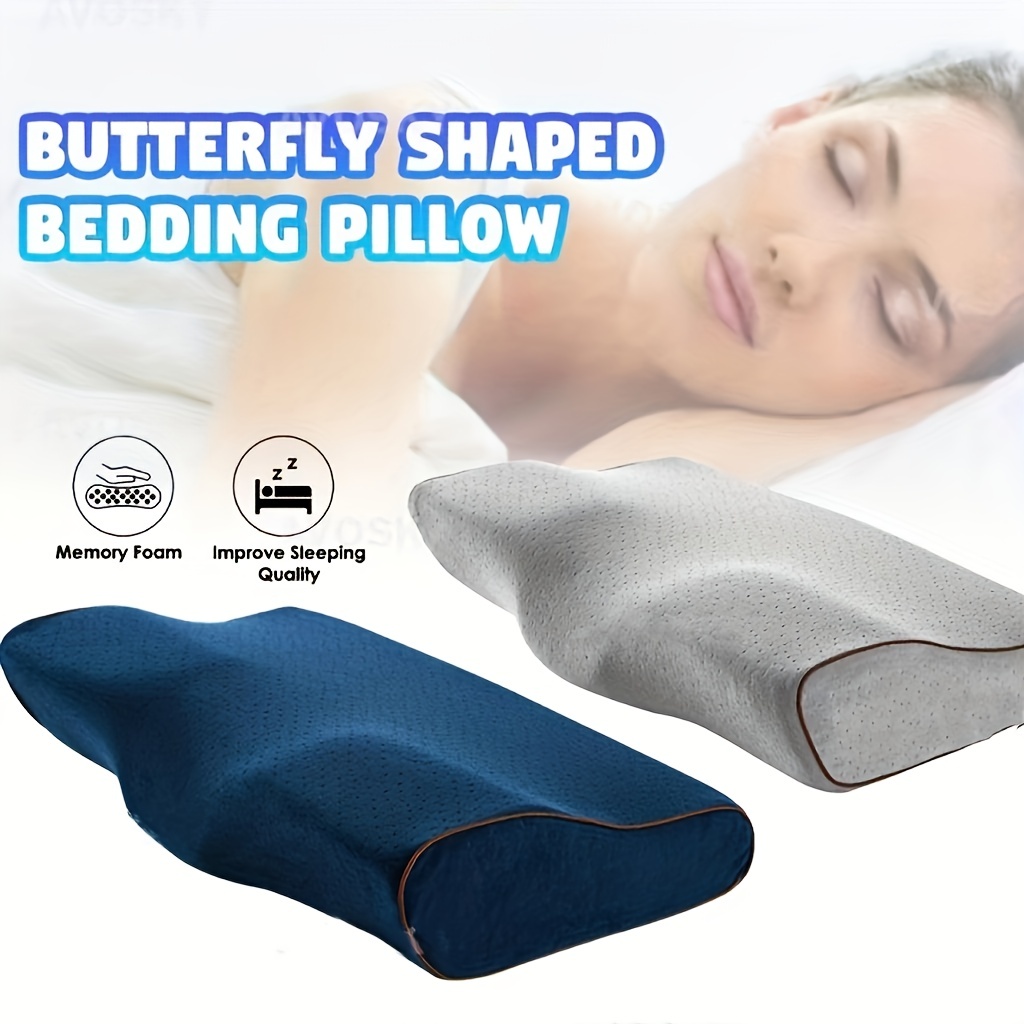 Butterfly-shaped snore-stopping pillow Anti-snoring Neck-protecting Pillow Repair Sleeping Side Pillow Core Memory Cotton Pillow