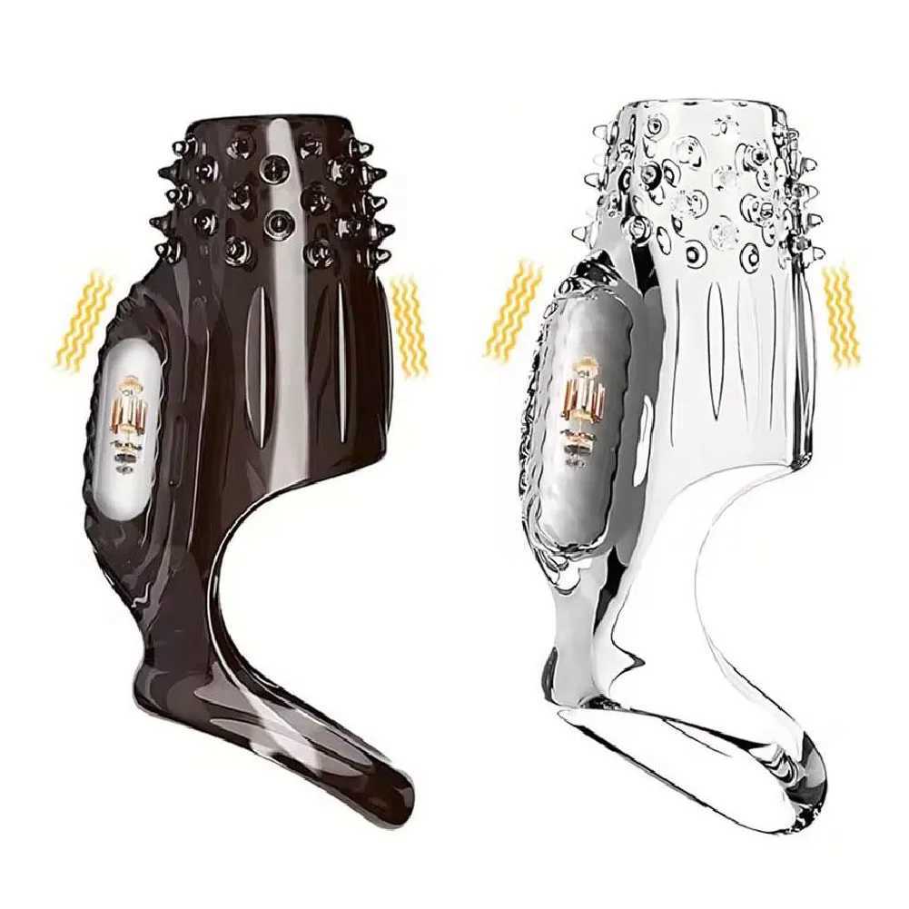 Reusable Vibrating Cock Penis Ring Sleeve Extensions Delay Ejaculation Stronger Erection Adult Ring Cock Sex Toys For Men XJ250607