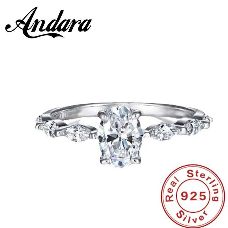 Fine Jewelry 925 Sterling Silver Zircon Ring Suitable for Women Engagement Jewelry Gift XJ250606