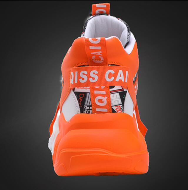 Designer sneaker men's shoes summer high school basketball sports running shoes for teenagers casual high cut thick soled dad Z 6.5-6