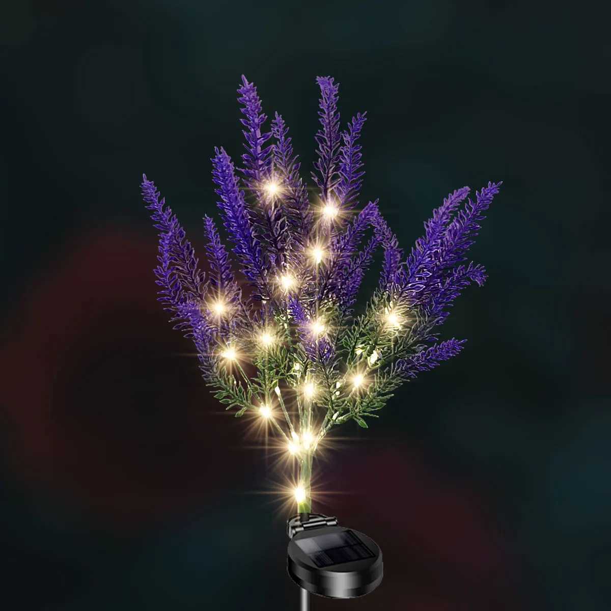 Lavender solar simulation flower garden light outdoor IP65 waterproof LED decoration for courtyard lawn light XJ250606