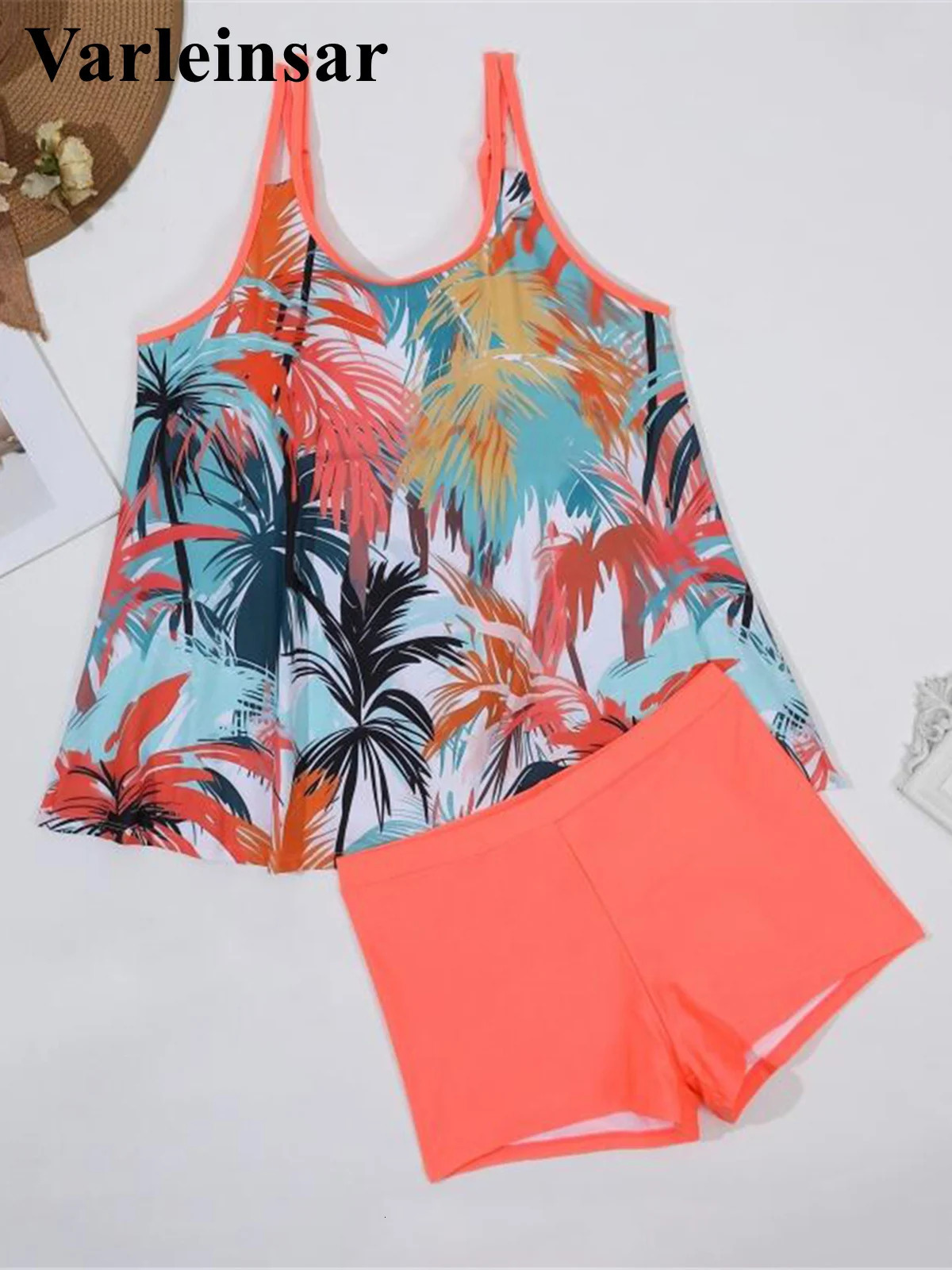 0XL 4XL Printed Bikini Plus Size Large Swimwear Women Swimsuit Female Twopieces set Bather Bathing Suit V5901 250603