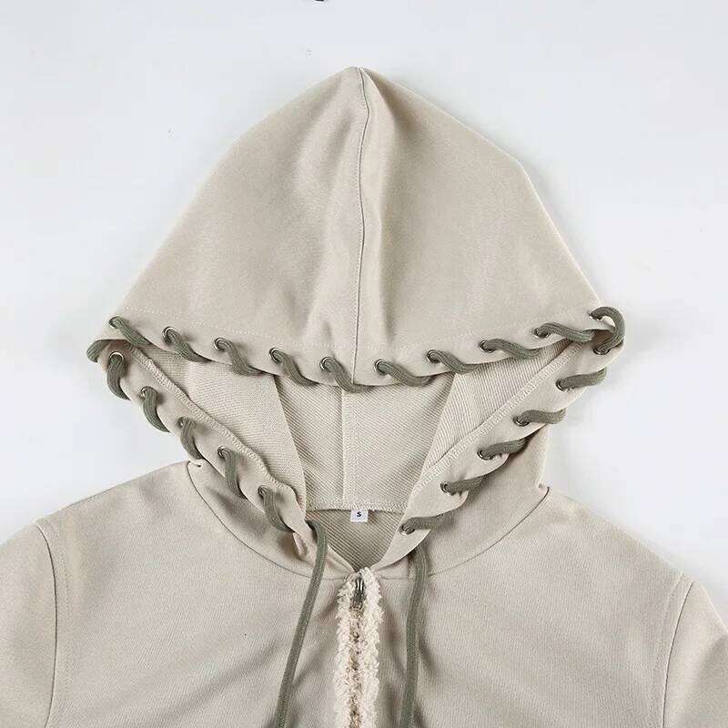 2 Two Piece Lounge Set Women Clothing Elegant Tracksuit Drawstring Hoodie Zip Crop Jacket and Flared Pants Outfit Matching Sets