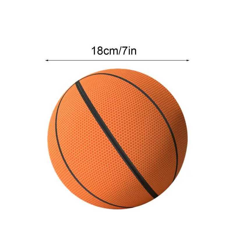 Indoor Quiet Basketball 7 Inches Silent Basketball Dribbling Toy with Zippered Removable Cover Quiet Basketball High Elasticity XJ250606