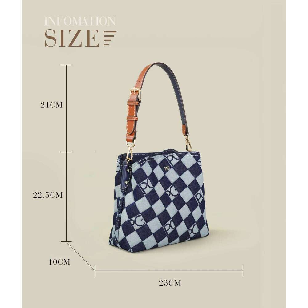 PG Color Classic Retro Handbag Simple Fashion Women's Shoulder Bag Large Capacity Exquisite Workmanship