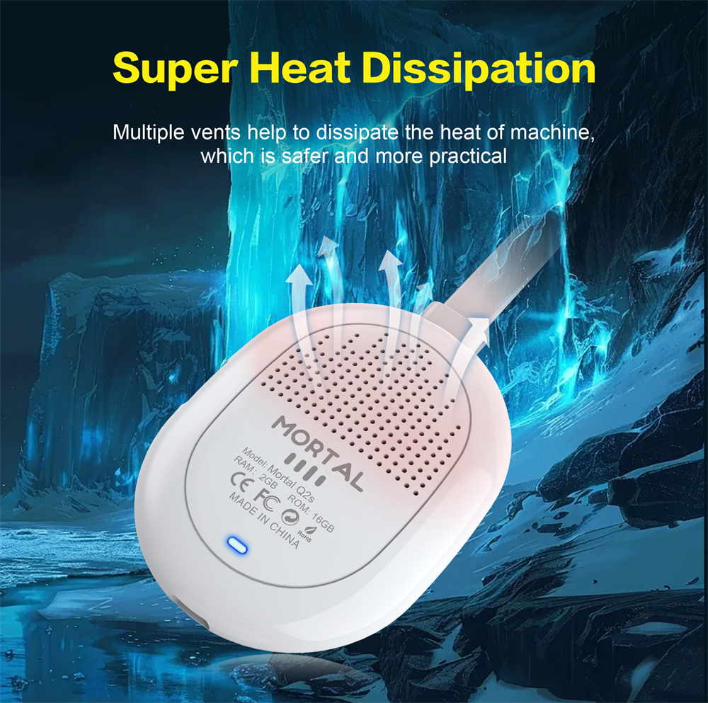 Mortal High Performance Wireless HD Android 14 Smart Home TV Stick Q2S AllWinner H313 Wifi6 BT5.X Voice Remote Control TV Box