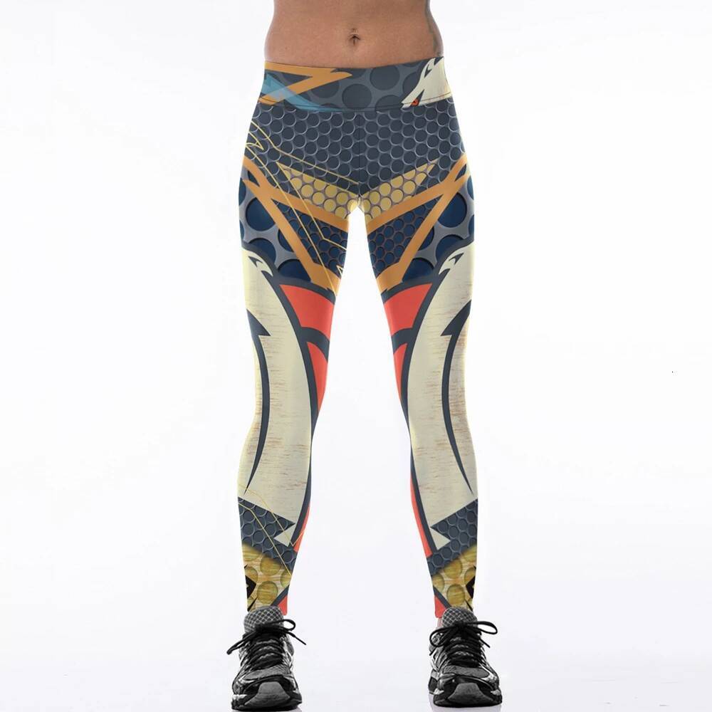 Sport Leggings Women 3D Print Yoga Pant Superhero Leggins Elastic Slim Running Trousers Quick Dry Gym Fiess Tights Pants Femme