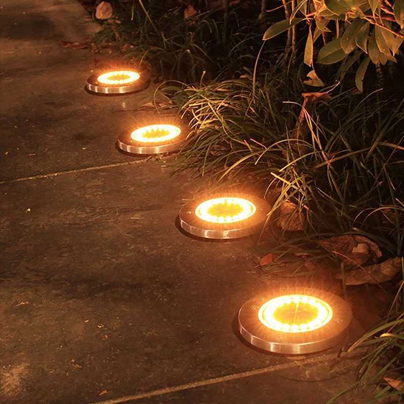 LED Solar Underground Light Outdoor Landscape in-ground Night View Lawn Light Outdoor Rainproof Courtyard Garden Villa LightXJ250606