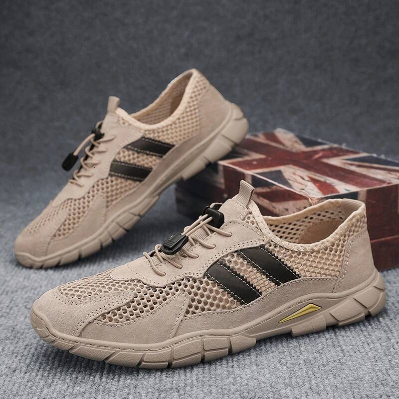 Ddmyoutdoor Men S Summer Sneakers Trainers Flat Bottomed New Outdoor Hiking Hollow Breathable Mesh Casual Shoes Tenis Masculino Outdoor Shoes