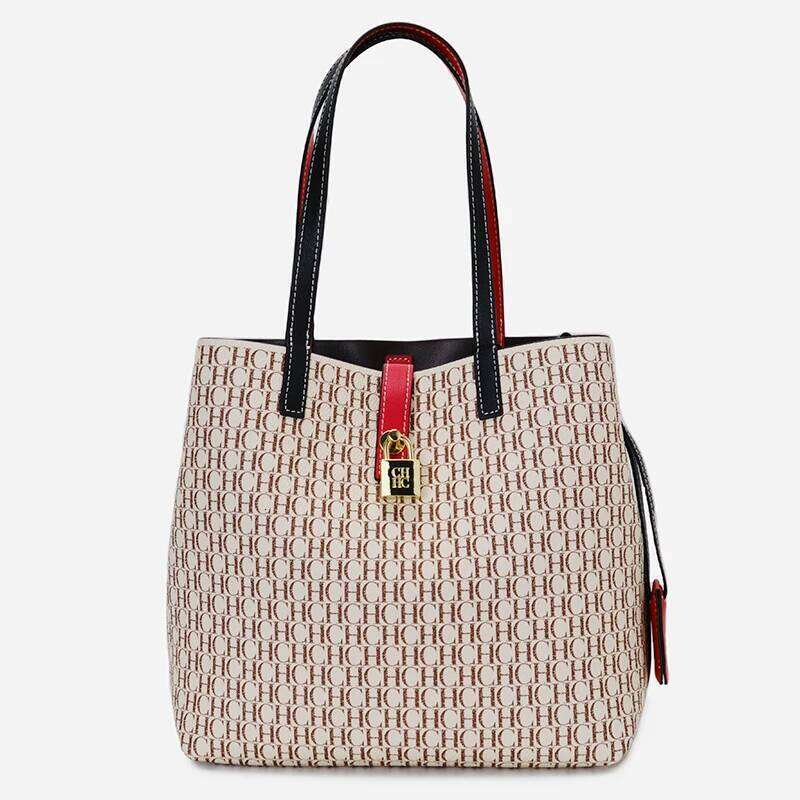 CH Women's Shoulder Bag Simple Large Capacity Casual Resistant Brand Elegant Light Practical With Bags Pure Color
