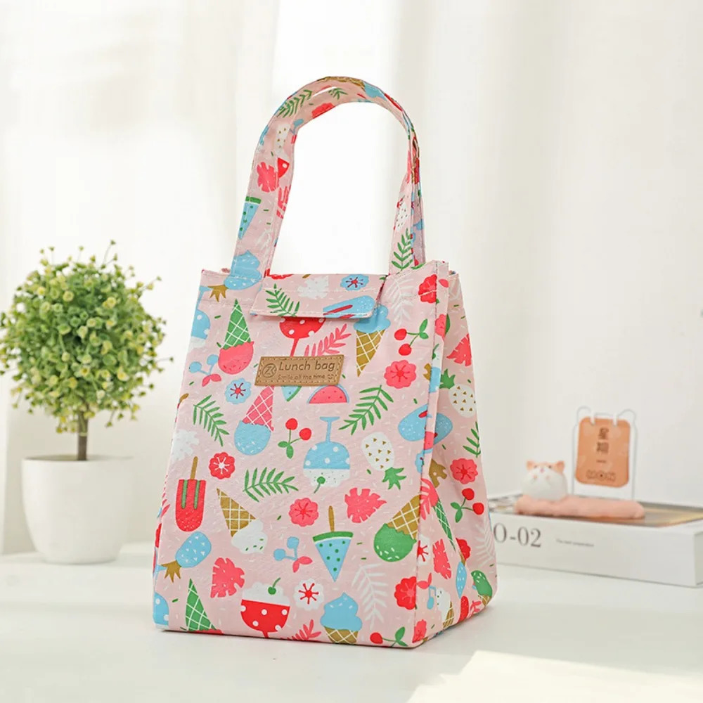 Oxford Cloth Insulated Lunch Bag Picnic Ice Pack Lunch Box Travel Bag Waterproof Camping Food Drink Cooler Bag Adult 250606
