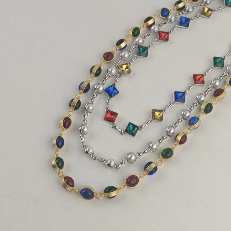 Model Locomotive Chain Colorful Round Beads Pearl Pants Chain Trendy Men And Girls Ones Waist Hip Hop Accessories 250604