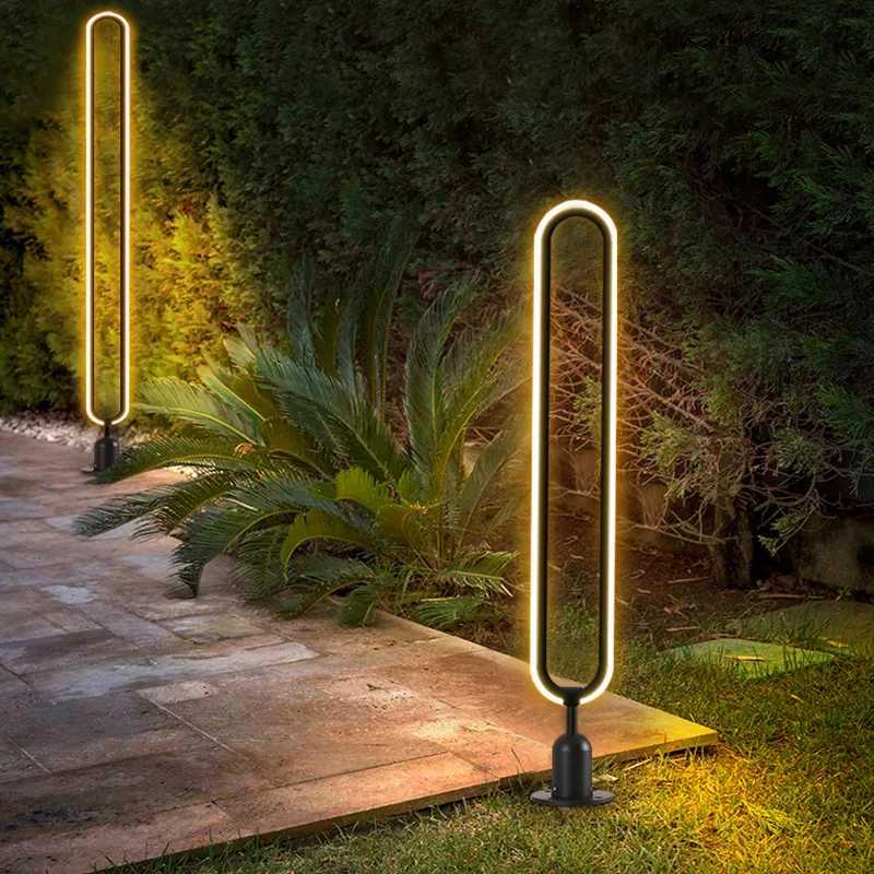 Outdoor LED Lawn Lamp AC110V 220V Waterproof Minimalist Round Street Light For Courtyard Villa Landscape Path Garden Lighting W250607