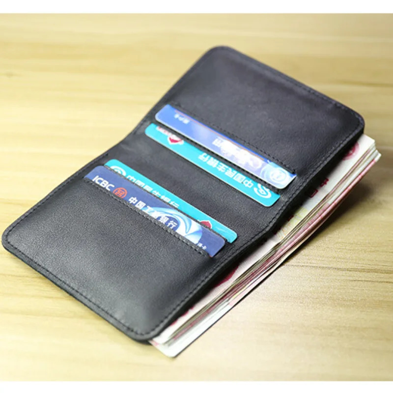 Ultra Thin Small Wallet Short Cowhide Casual Mens Vertical Simple Bifold Wallets Soft Leather Credit Card Holder Moneybag 250605