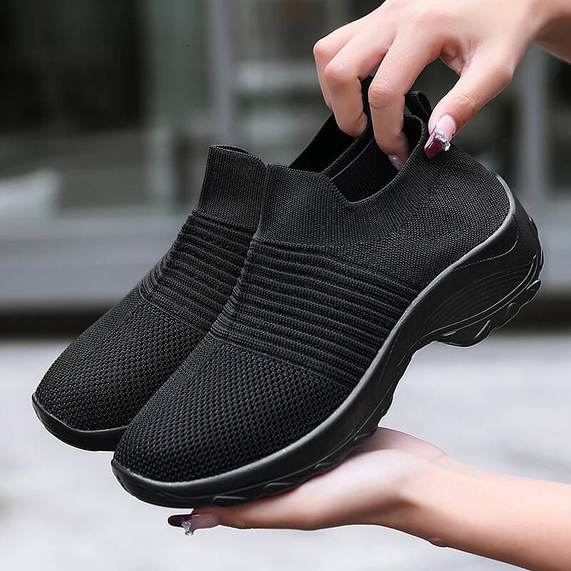 ddmyoutdoor Summer Anti Slip Travel Comfortable Single For Women S Designers Slope Heel Mesh Breathable Lazy Casual Loafers Shoes Outdoor Outdoor Shoe