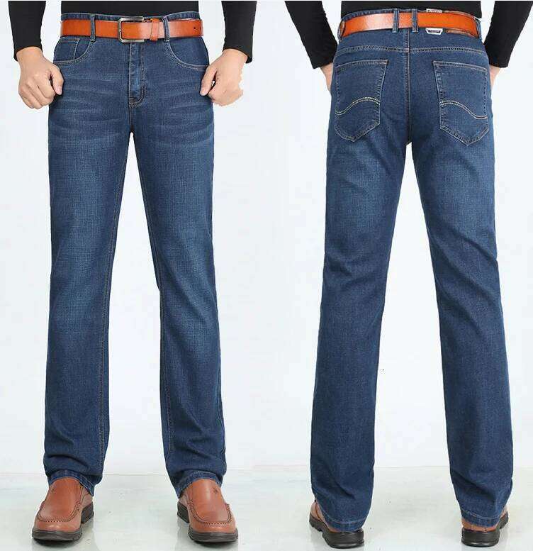 Summer Thin Stretch Jeans Men,Extra Long 120 cm Denim Trousers Lengthen ,Fit For Tall 180cm-210cm Men
