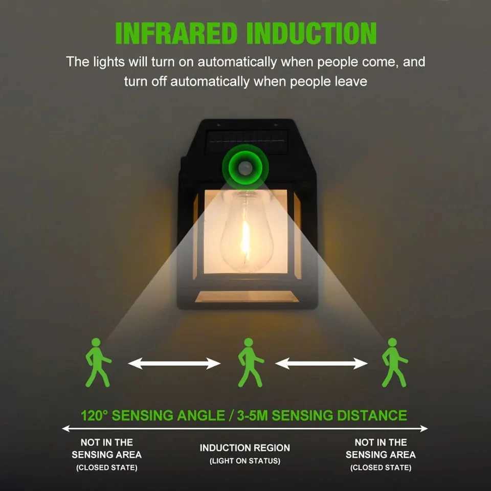 Powerful Outdoor Solar Lamp Garden Solar Powered Streetlight Outdoor Lights Waterproof Light LED Lighting External Decoration XJ250606