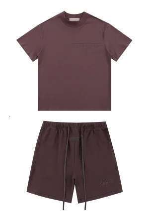 Trendy Brand 2024 Summer Sets Men's Fashion Streetwear Cotton Crew Neck T shirt Set Letter Print Shorts Tees