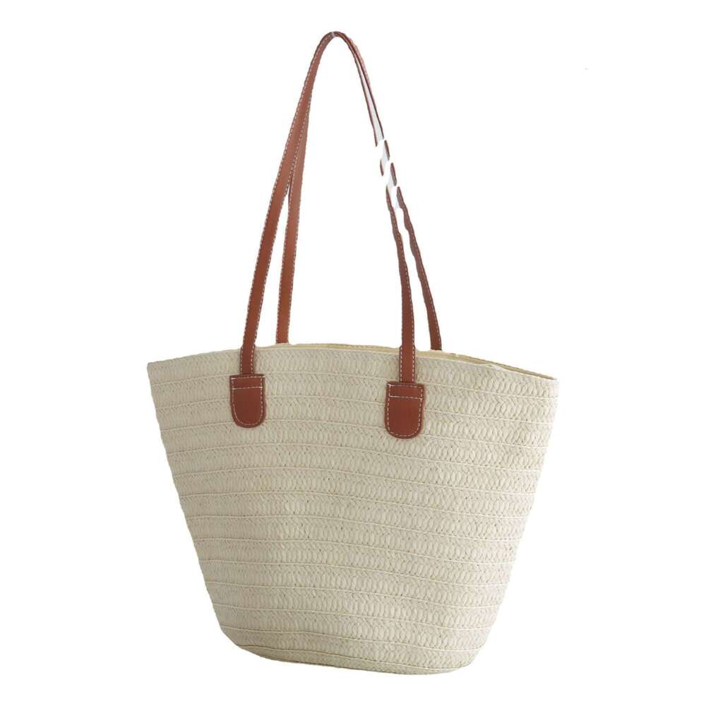 Straw Beach Tote New Style Straw French Tote Handbag Woven Shoulder Women S Fashion Vacation Beach Bag Straw Large Tote