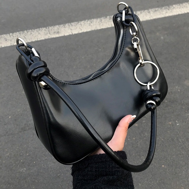 designer Women's Bag 2025 New High-End Texture Niche Design Chain Baguette Bag Fashion Trend Handbag Underarm Bag