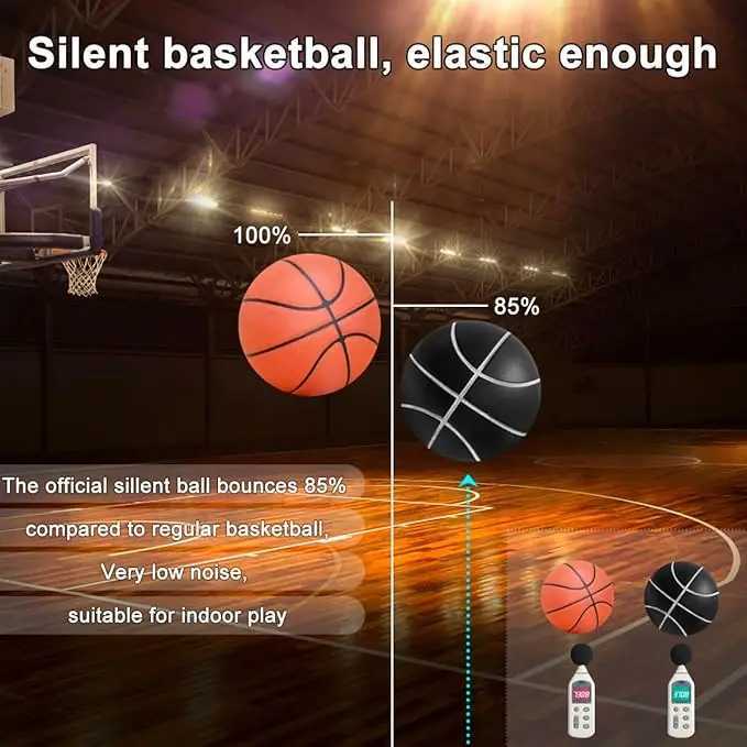 Grooved Silent Basketball Size 7# 6# Men Women/Children Indoor Dribble Practice Bounce Quiet Soft Airless Foam Ball No Noises XJ250606