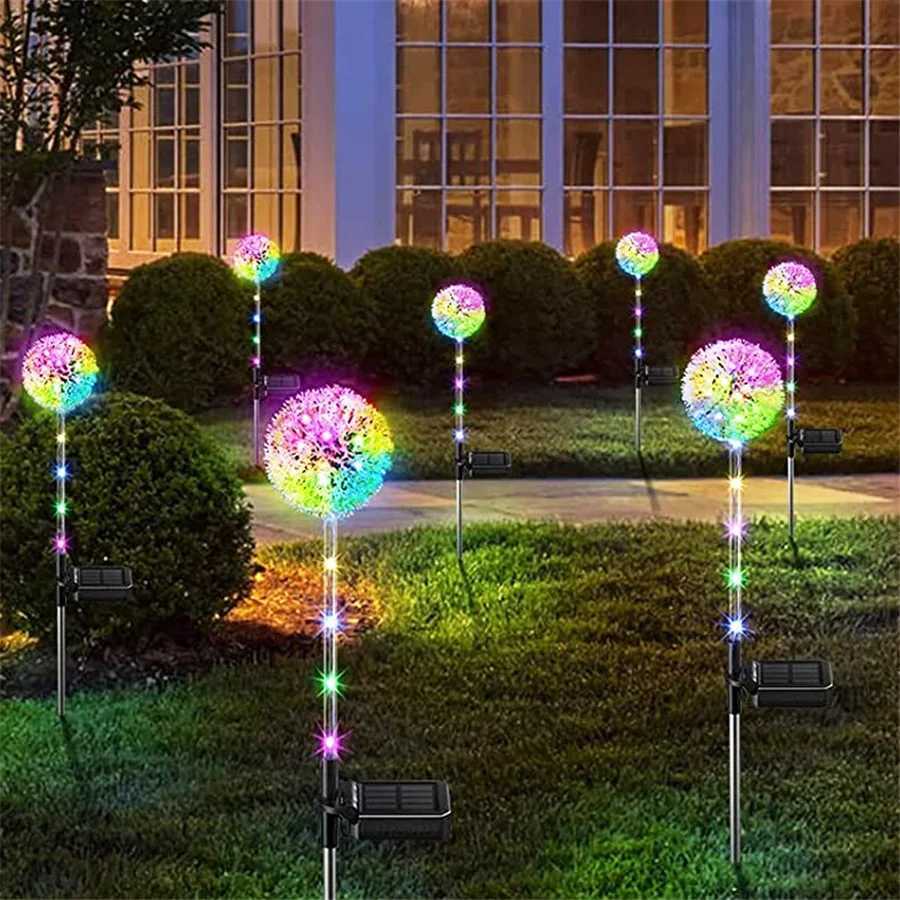 2024 New Solar Dandelion Garden Lights Waterproof 36/16LED Yard Pathway Landscape Lawn Lamps Garden Decoration Outdoor Lighting W250607