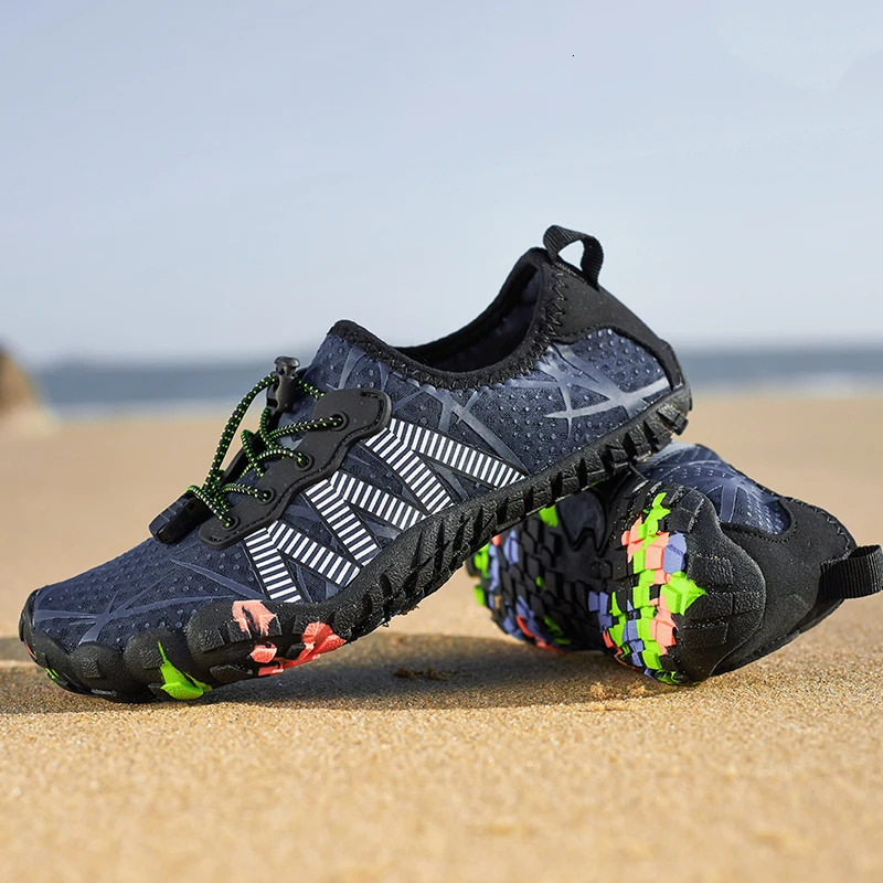 Unisex Aqua Shoes Men Women Outdoor Water Shoes Breathable Beach Quick-Dry Hiking Sneakers Five-Finger Wading Footwear Sports 250605