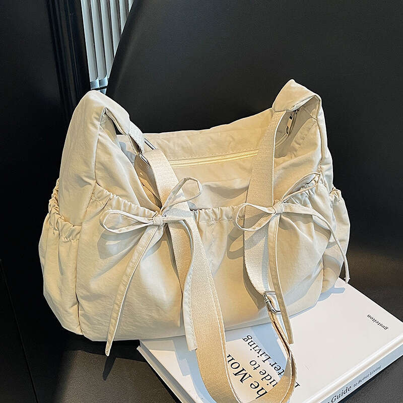 Casual Wrinkled Tote Large Capacity Lightweight Travel Class Commute Crossbody Women's Bag