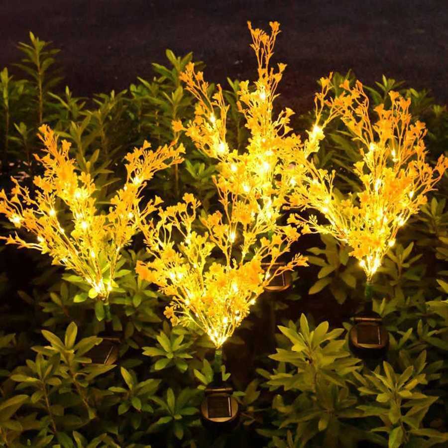 LED Solar Rapeseed Flower Outdoor Cross border Garden Light Solar Lawn Plug-in LightXJ250606