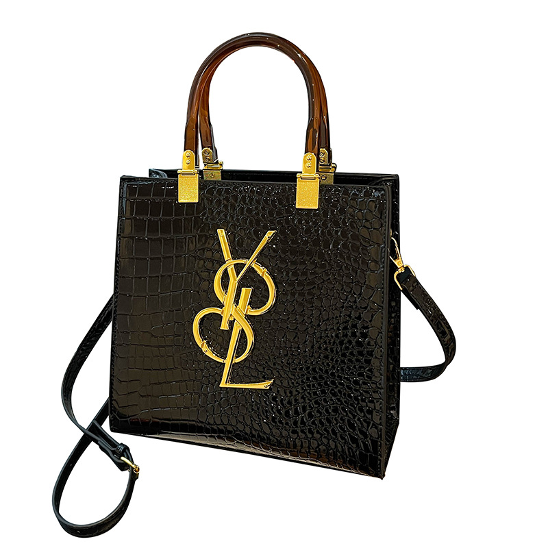 Female bag hard handbag year new patent leather bright face light luxury bag cross body one shoulder all match 2025s hot
