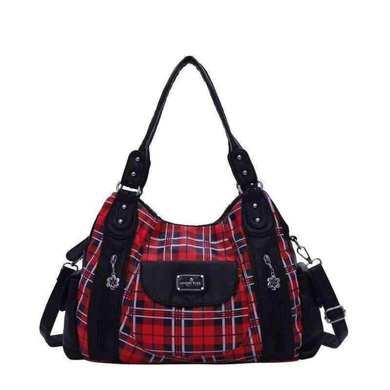Handhag Designers Hand bags Fashion Women Plaid Shoulder Female Top-handle Bags Large Purse Hobos