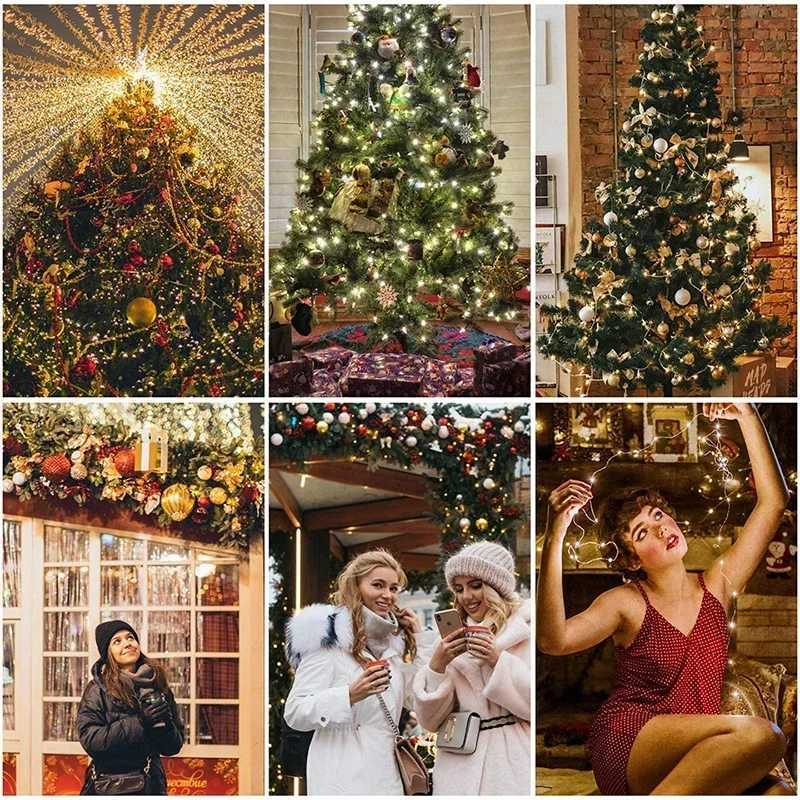 Solar String Fairy LED Lights Christmas Lights Waterproof Outdoor Garland Solar Power Lamp Christmas for Garden Decoration. XJ250606