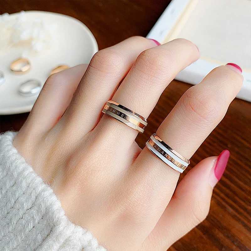 Couple Ring for Men Women Multicolor Wide Ceramics Titanium Steel Finger Accessories Jewelry Lover Gift (R016) W250606